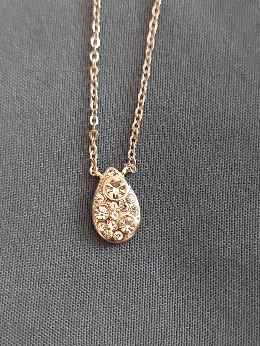Givenchy Silver Tone Teardrop Crystal Pendant Necklace - Women Jewelry